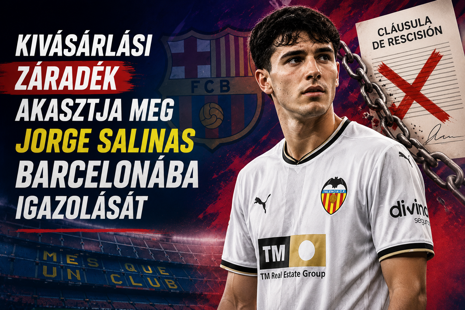 Kivásárlási záradék akasztja meg Jorge Salinas Barcelonába igazolását