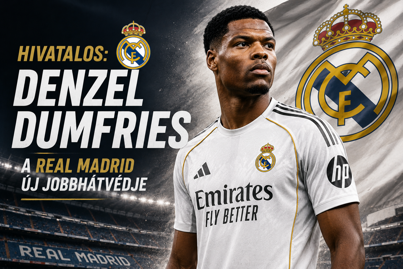 Hivatalos: Denzel Dumfries a Real Madrid új jobbhátvédje