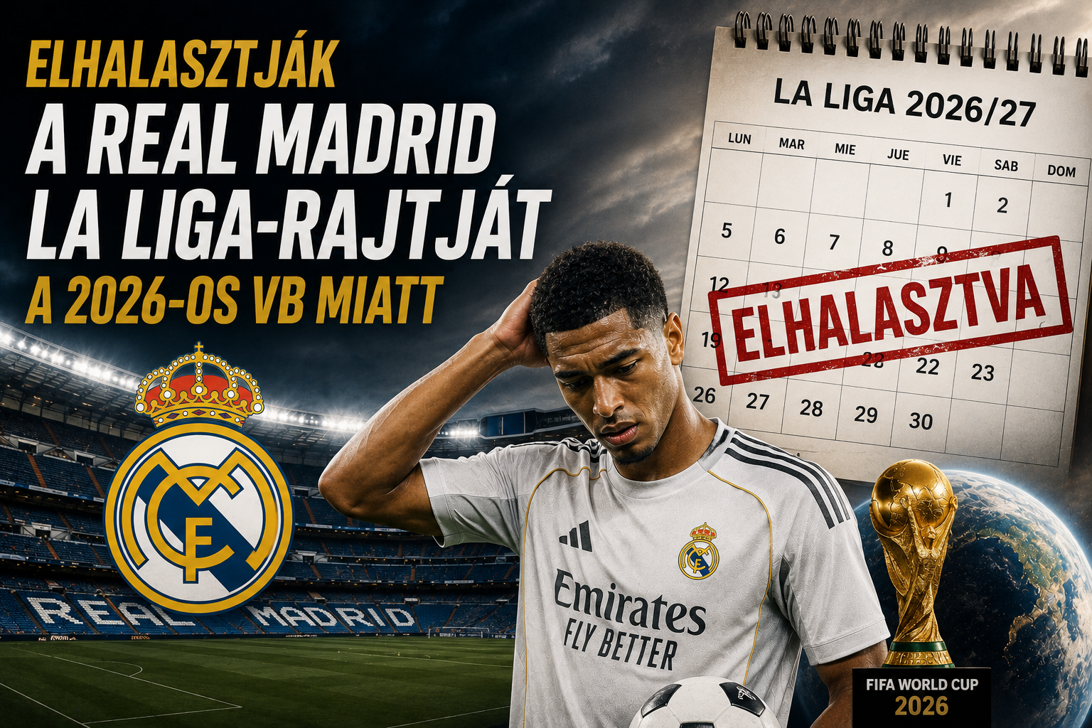 Elhalasztják a Real Madrid La Liga-rajtját a 2026-os vb miatt