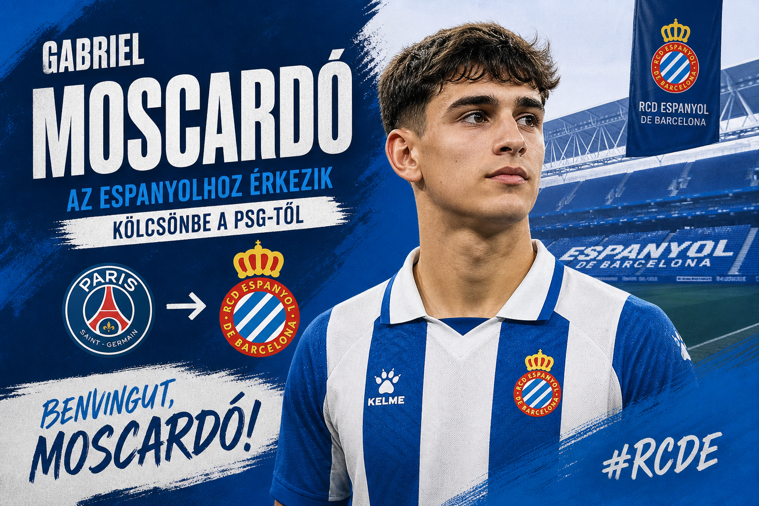 Hivatalos: Gabriel Moscardó a PSG-től kölcsönben az Espanyolhoz igazolt