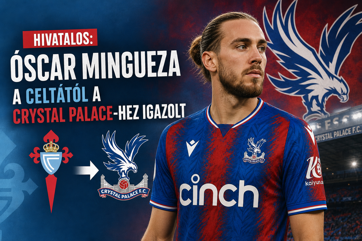 Hivatalos: Óscar Mingueza a Celtától a Crystal Palace-hez igazolt