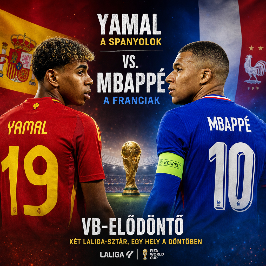 Yamal a spanyolok, Mbappé a franciák: vb-elődöntőben csap össze a két LaLiga-sztár
