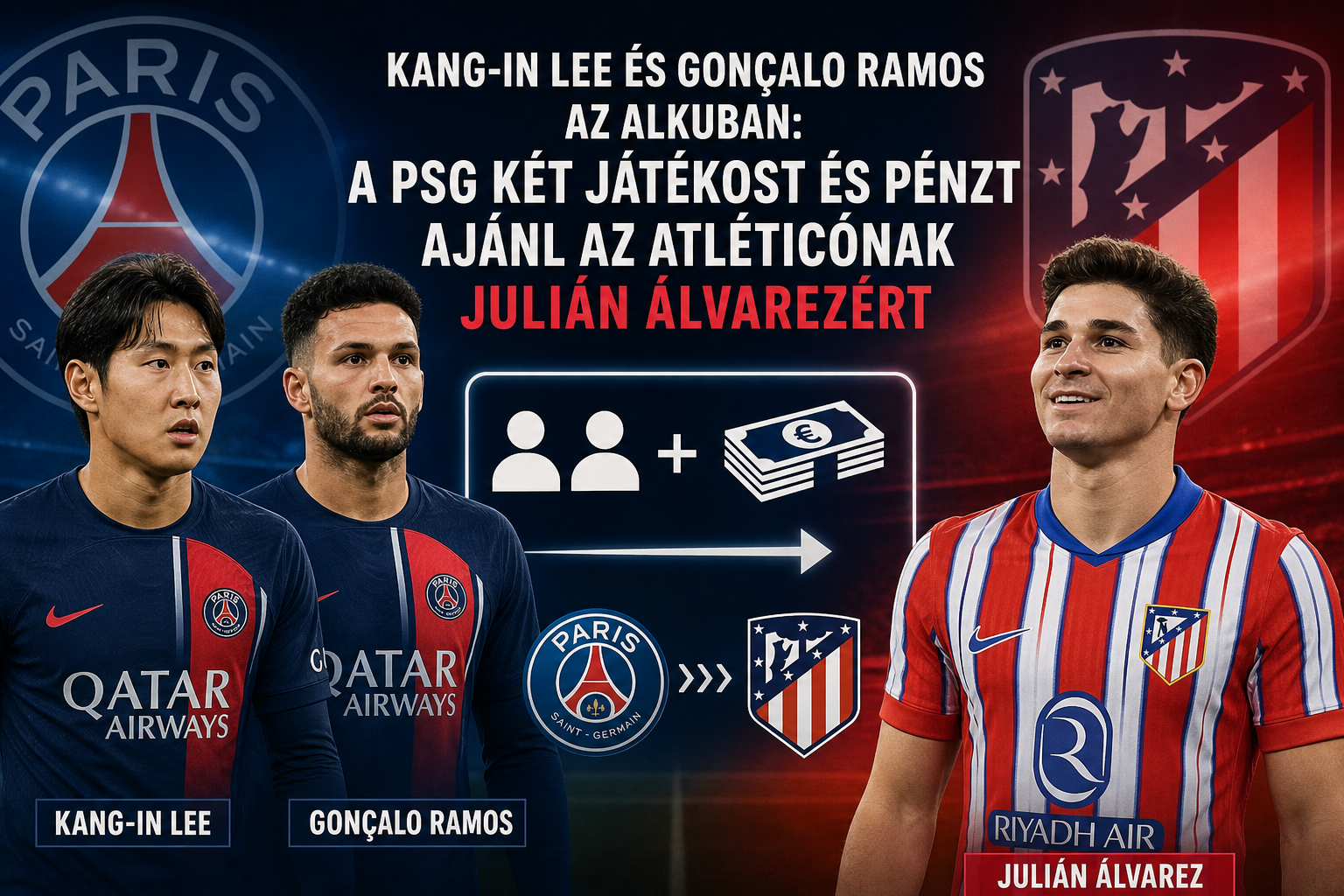 Kang-in Lee és Gonçalo Ramos az alkuban: a PSG két játékost és pénzt ajánl az Atléticónak Julián Álvarezért