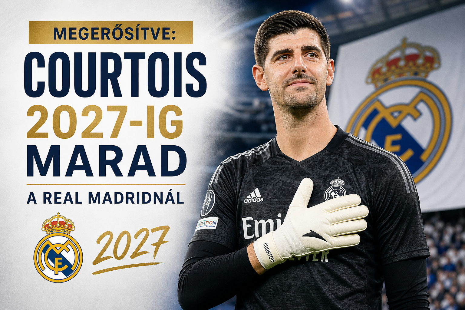 Megerősítve: Courtois 2027-ig marad a Real Madridnál