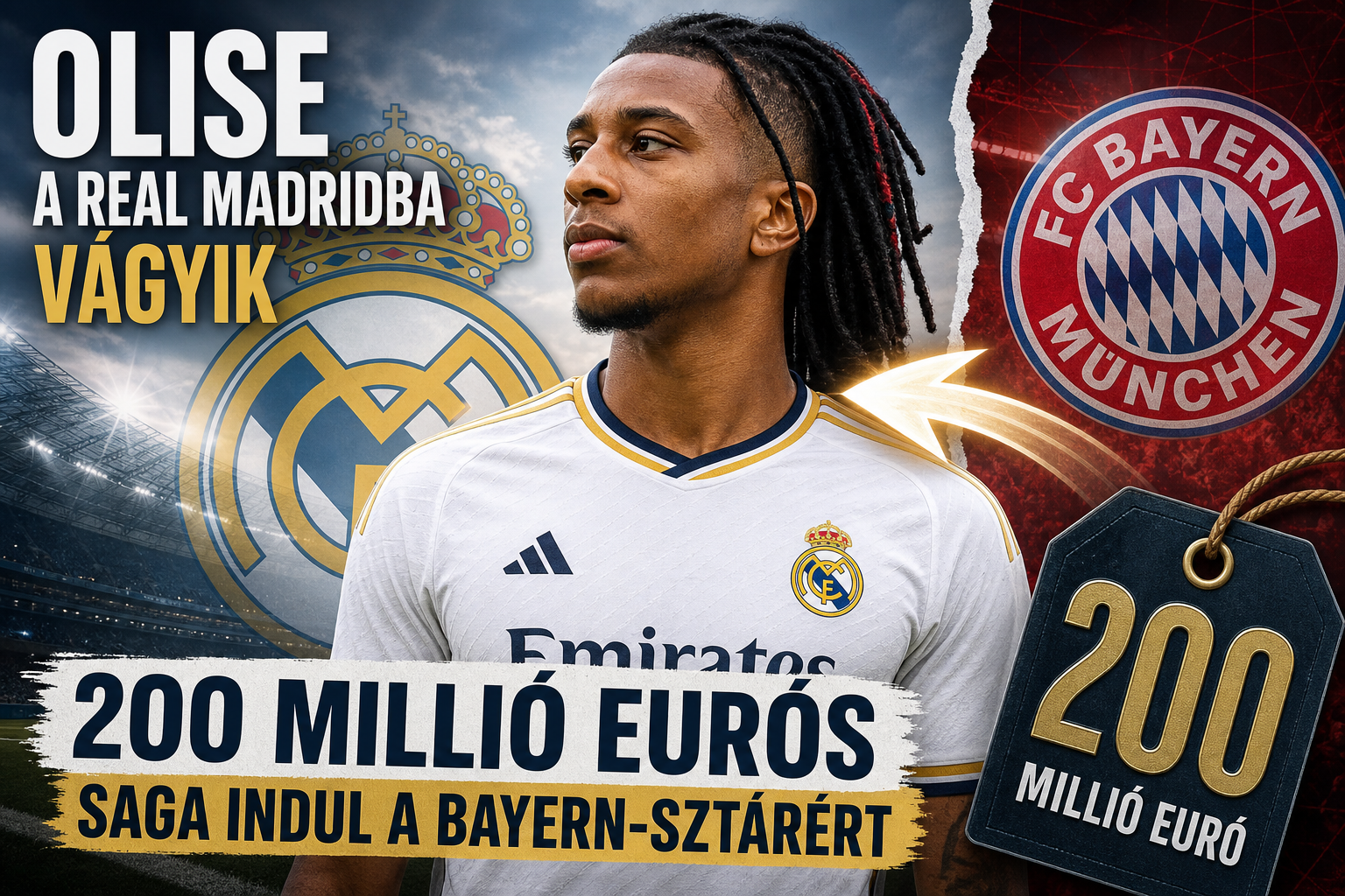 Olise a Real Madridba vágyik – 200 millió eurós saga indul a Bayern-sztárért