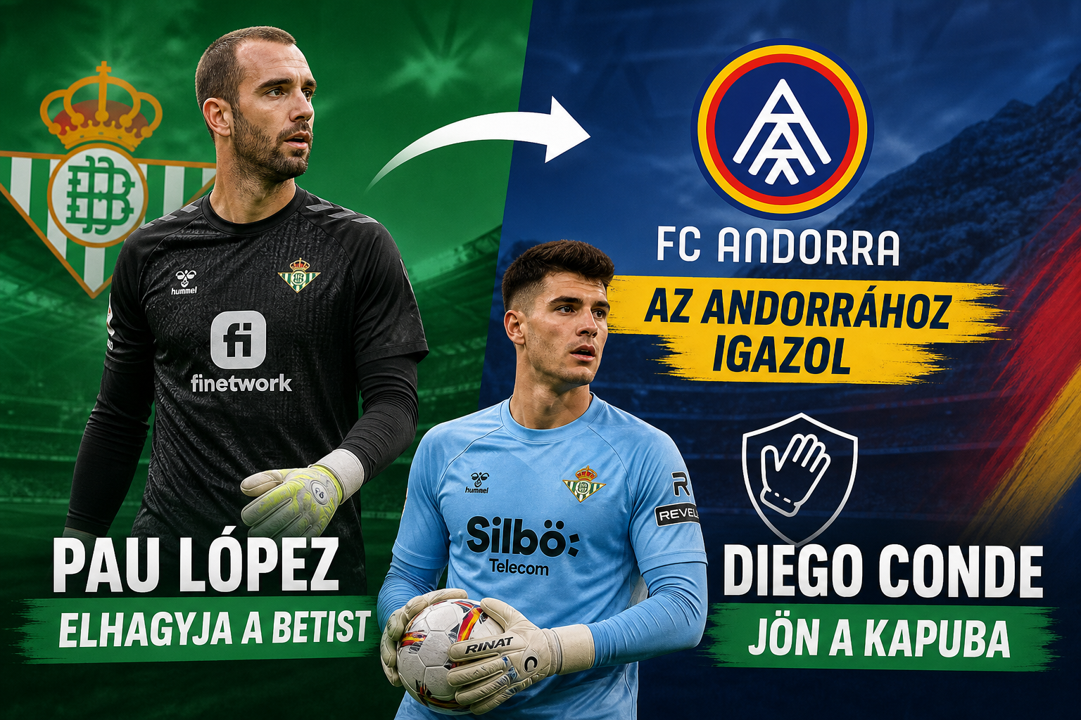 Pau López elhagyja a Betist és az Andorrához igazol – Diego Conde jön a kapuba