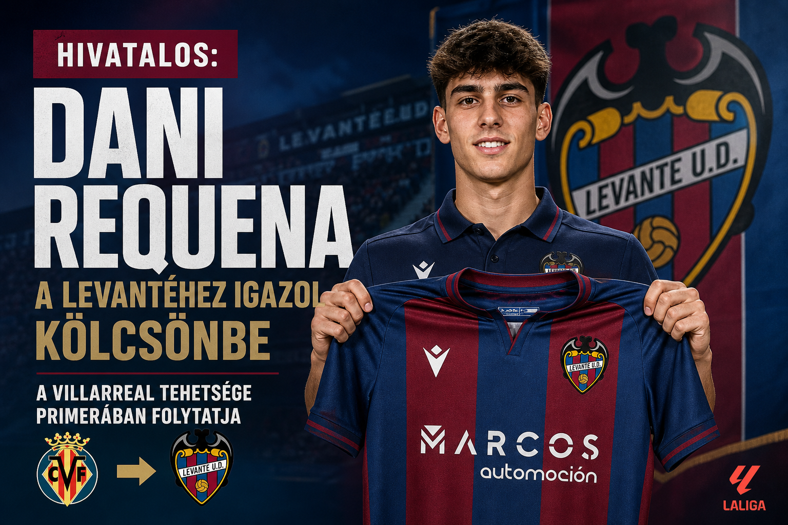 Hivatalos: Dani Requena a Levantéhez igazol kölcsönbe – a Villarreal tehetsége Primerában folytatja