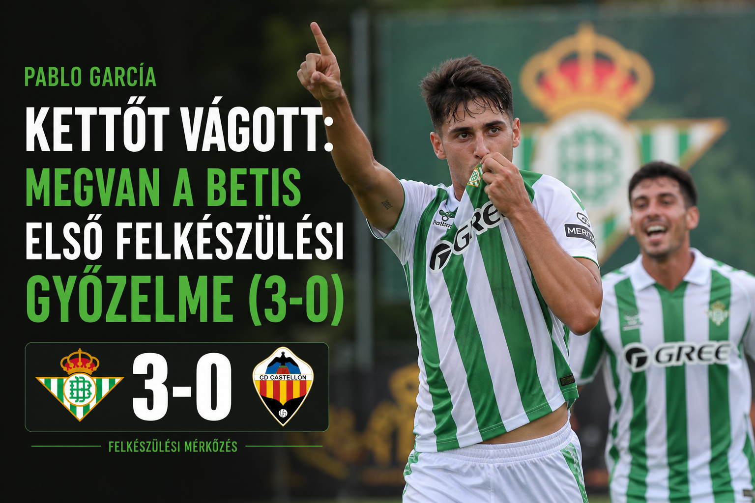 Pablo García kettőt vágott: megvan a Betis első felkészülési győzelme (3-0)