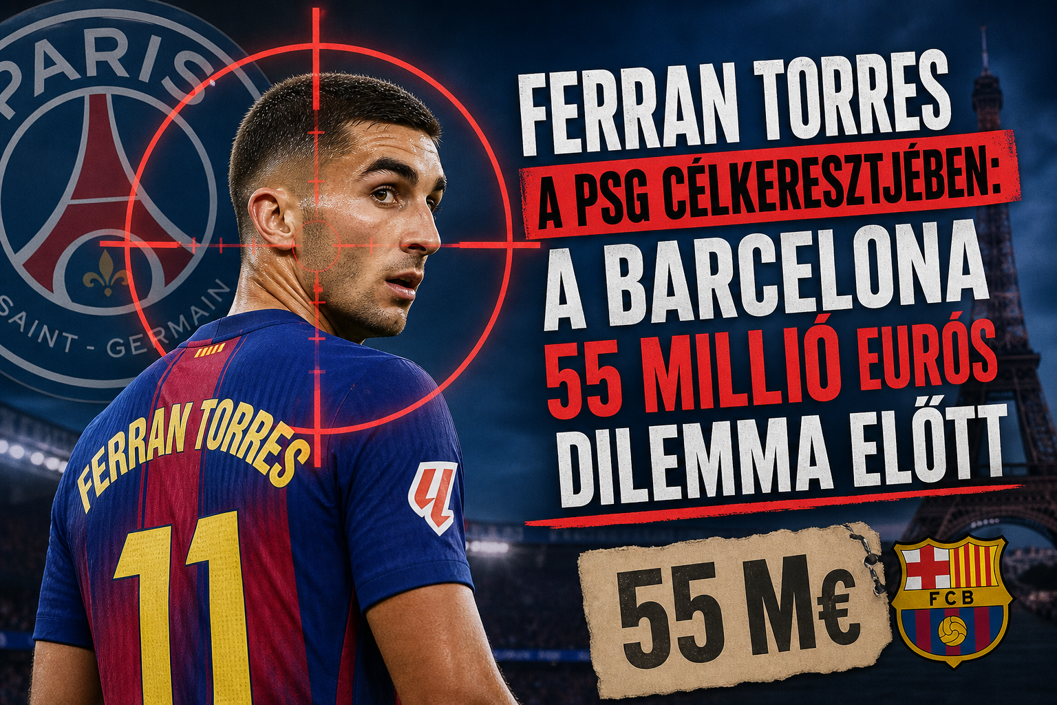 Ferran Torres a PSG célkeresztjében: a Barcelona 55 millió eurós dilemma előtt