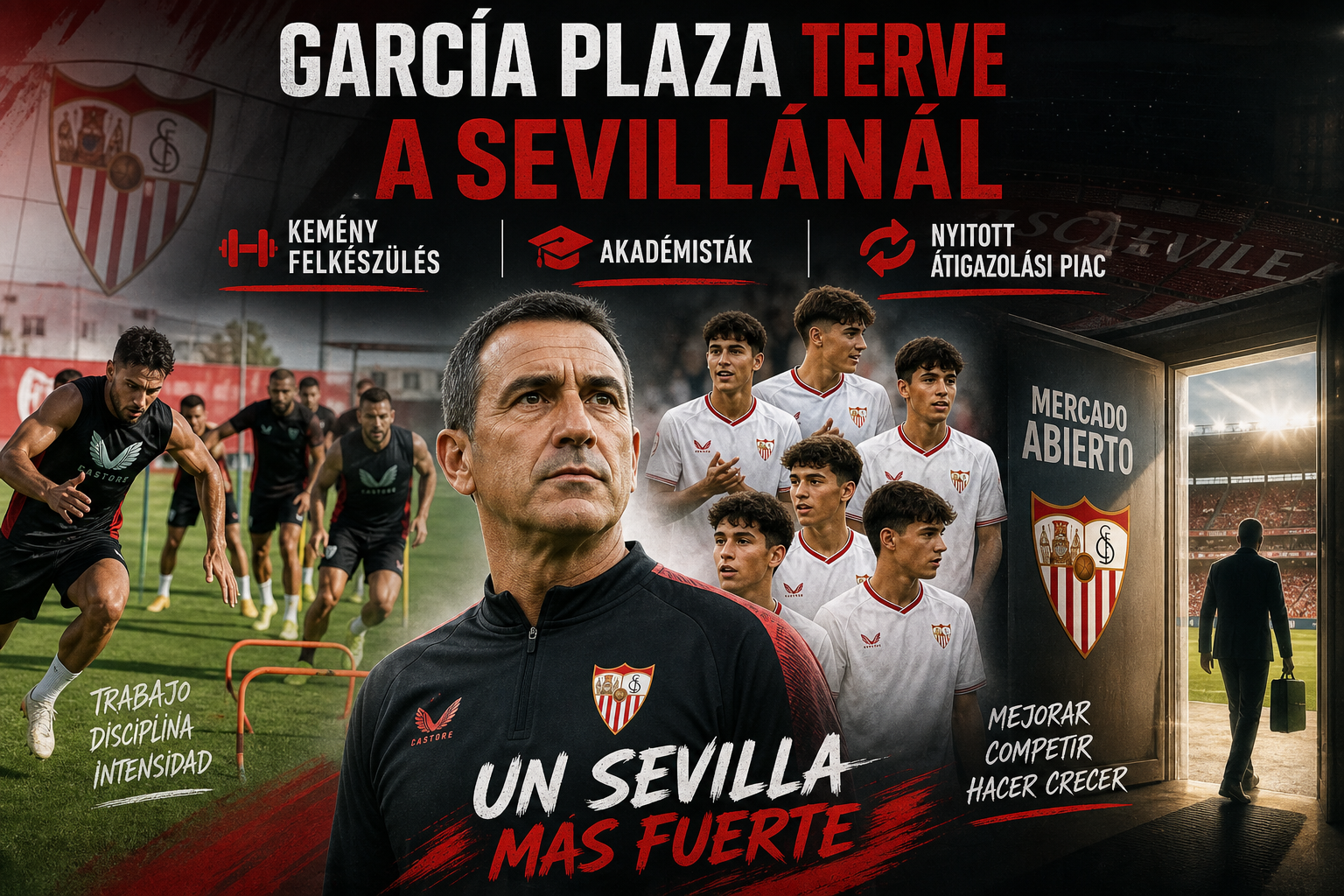 García Plaza terve a Sevillánál: kemény felkészülés, akadémisták és nyitott átigazolási piac