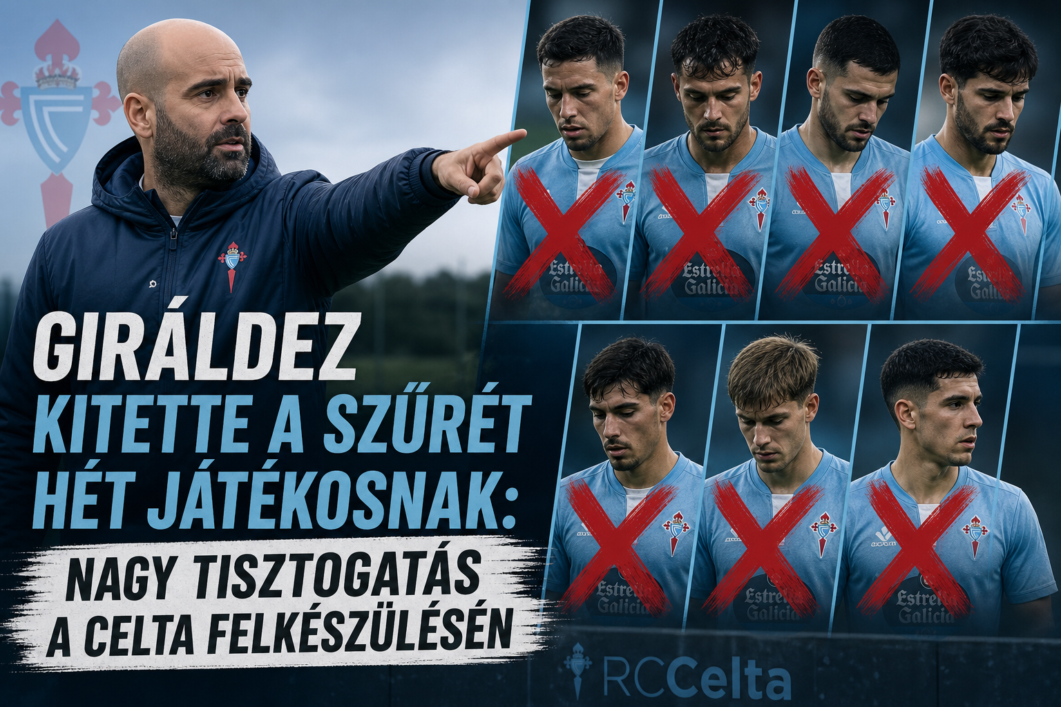 Giráldez kitette a szűrét hét játékosnak: nagy tisztogatás a Celta felkészülésén