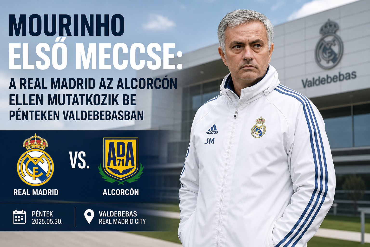 Mourinho első meccse: a Real Madrid az Alcorcón ellen mutatkozik be pénteken Valdebebasban