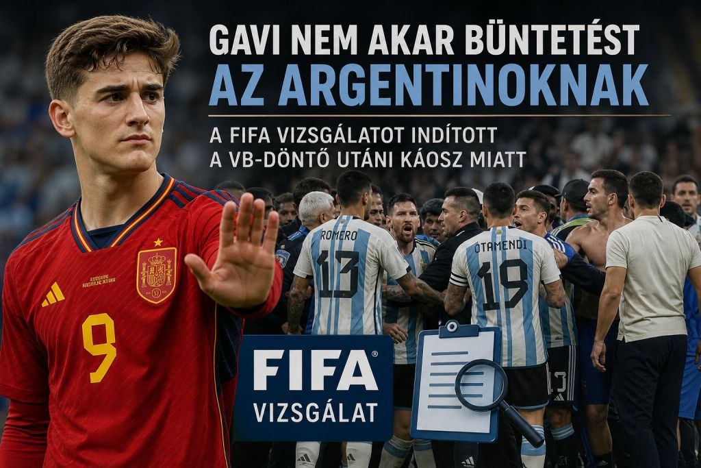 Gavi nem akar büntetést az argentinoknak – a FIFA vizsgálatot indított a vb-döntő utáni káosz miatt