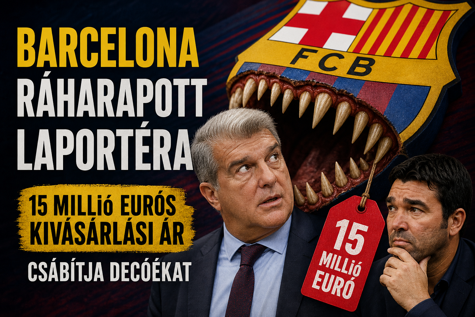 Barcelona ráharapott Laportéra: 15 millió eurós kivásárlási ár csábítja Decóékat