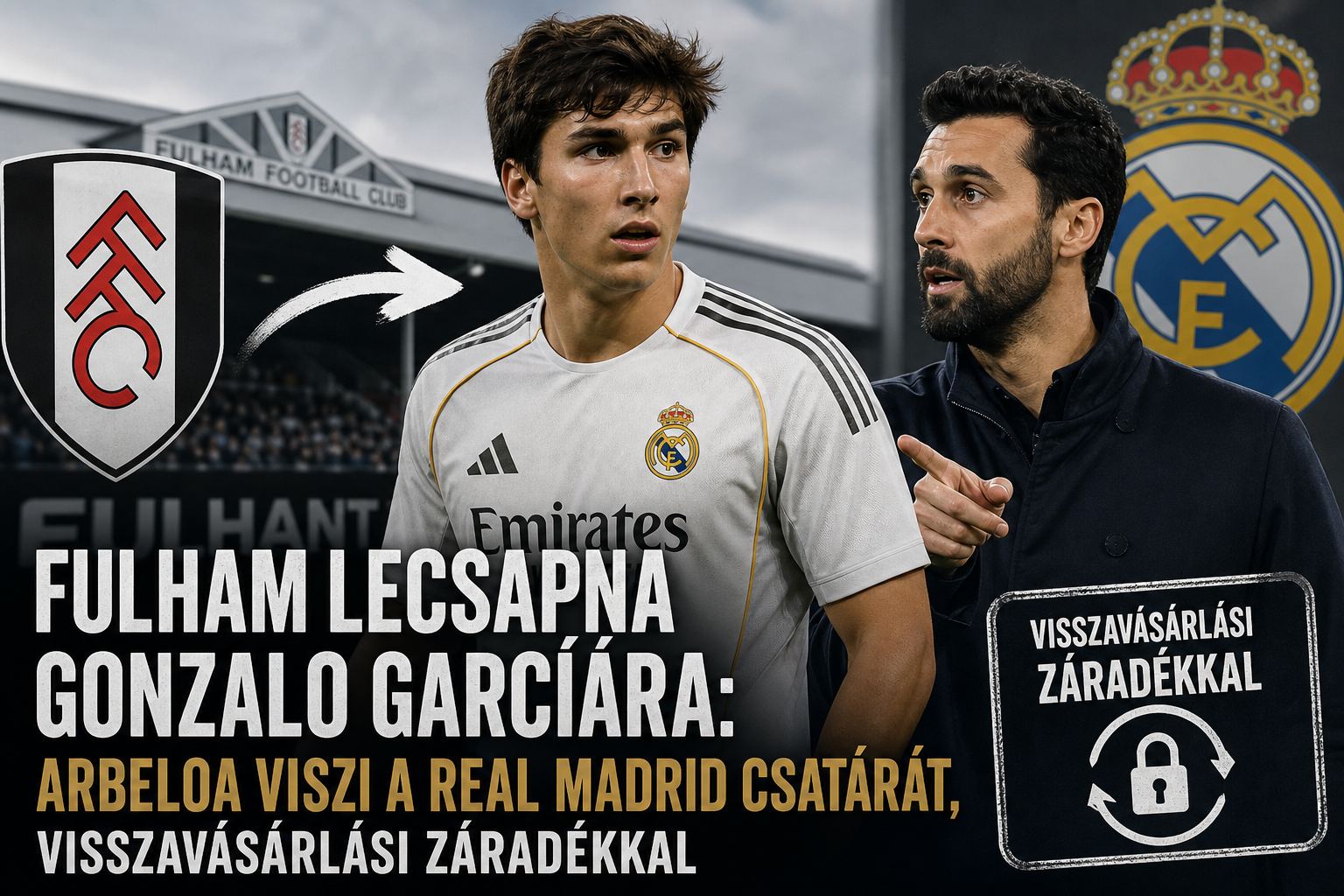 Fulham lecsapna Gonzalo Garcíára: Arbeloa viszi a Real Madrid csatárát, visszavásárlási záradékkal