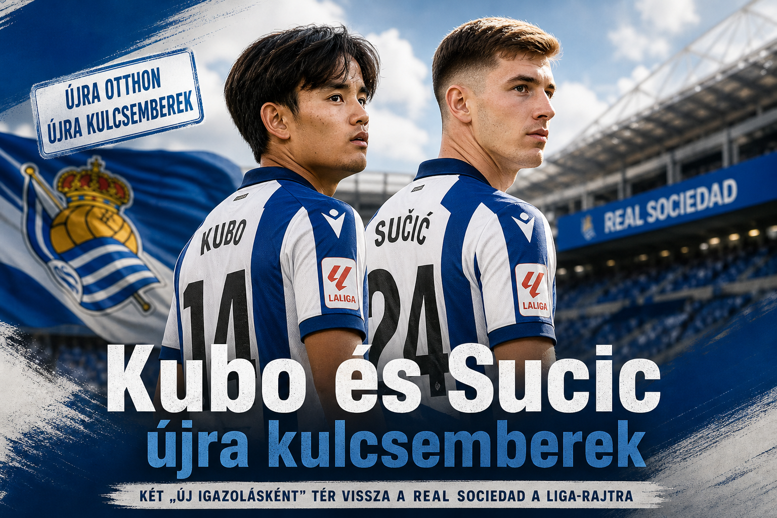 Kubo és Sucic újra kulcsemberek: két „új igazolásként" tér vissza a Real Sociedad a Liga-rajtra
