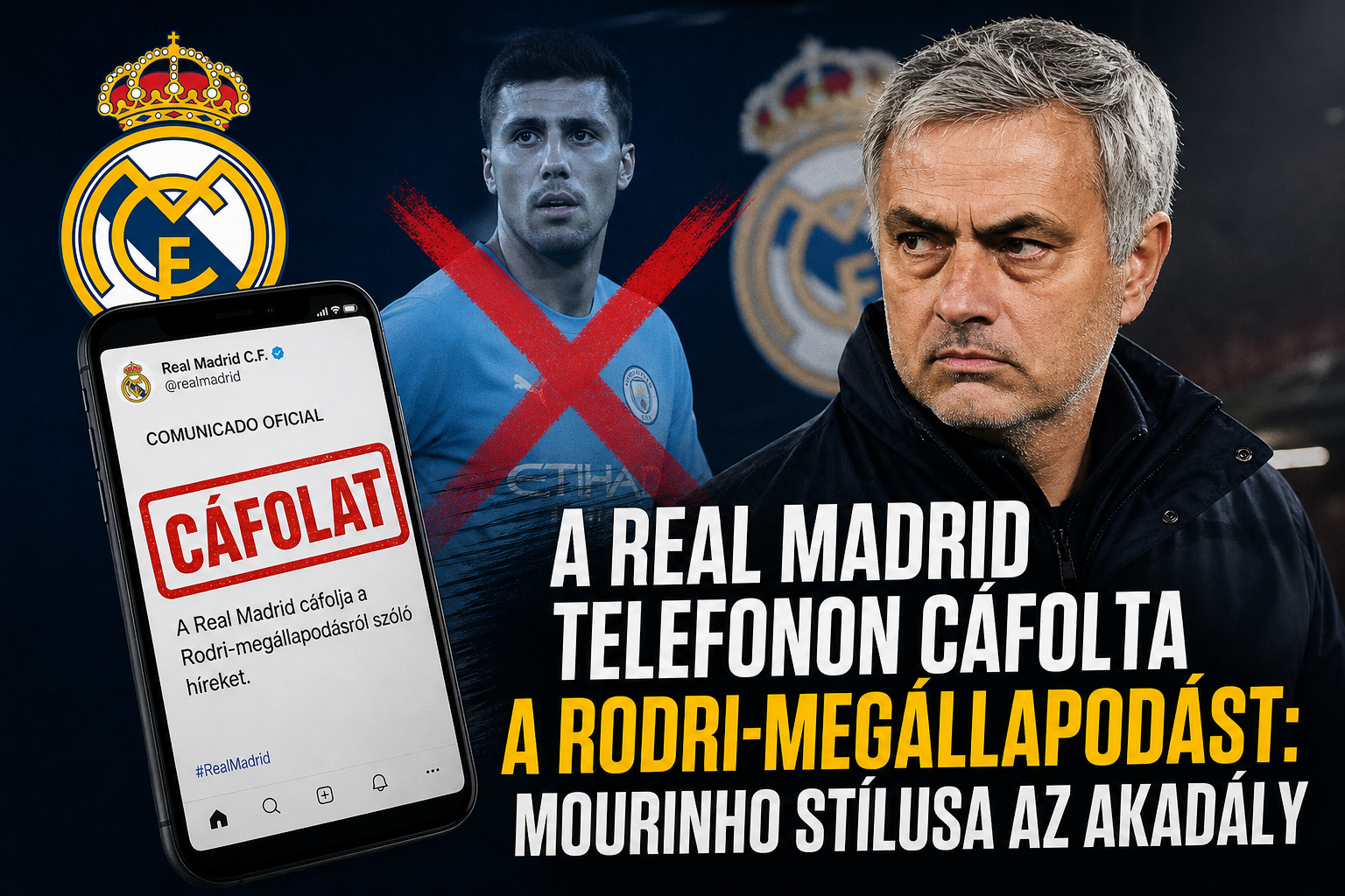 A Real Madrid telefonon cáfolta a Rodri-megállapodást: Mourinho stílusa az akadály