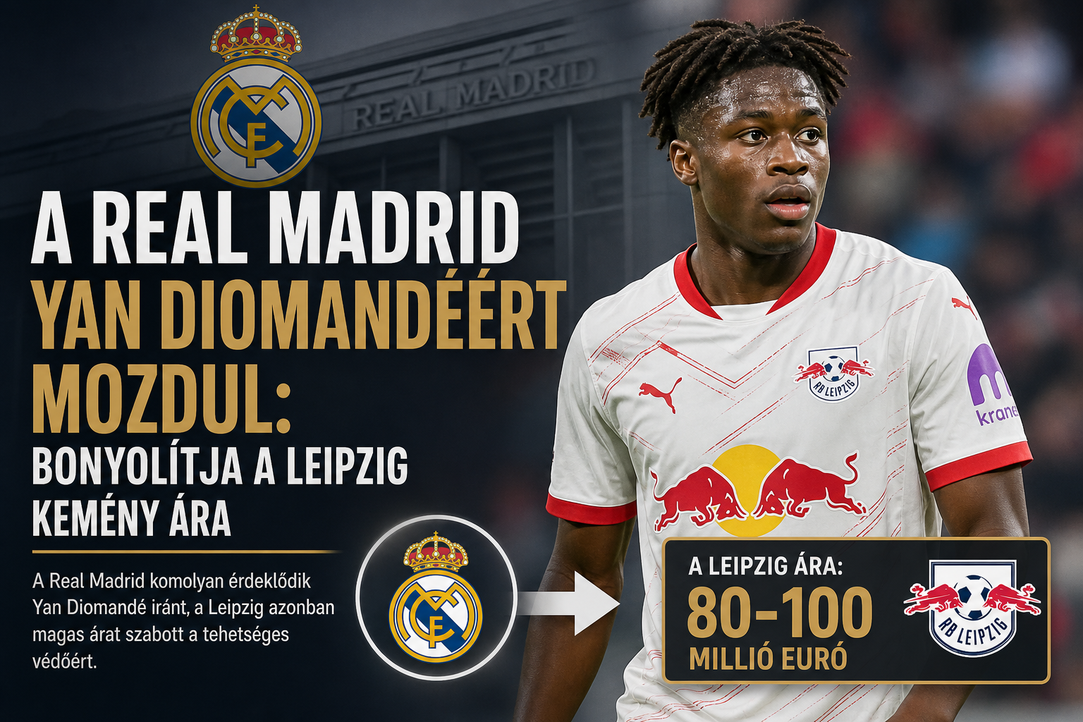 A Real Madrid Yan Diomandéért mozdul: bonyolítja a Leipzig kemény ára
