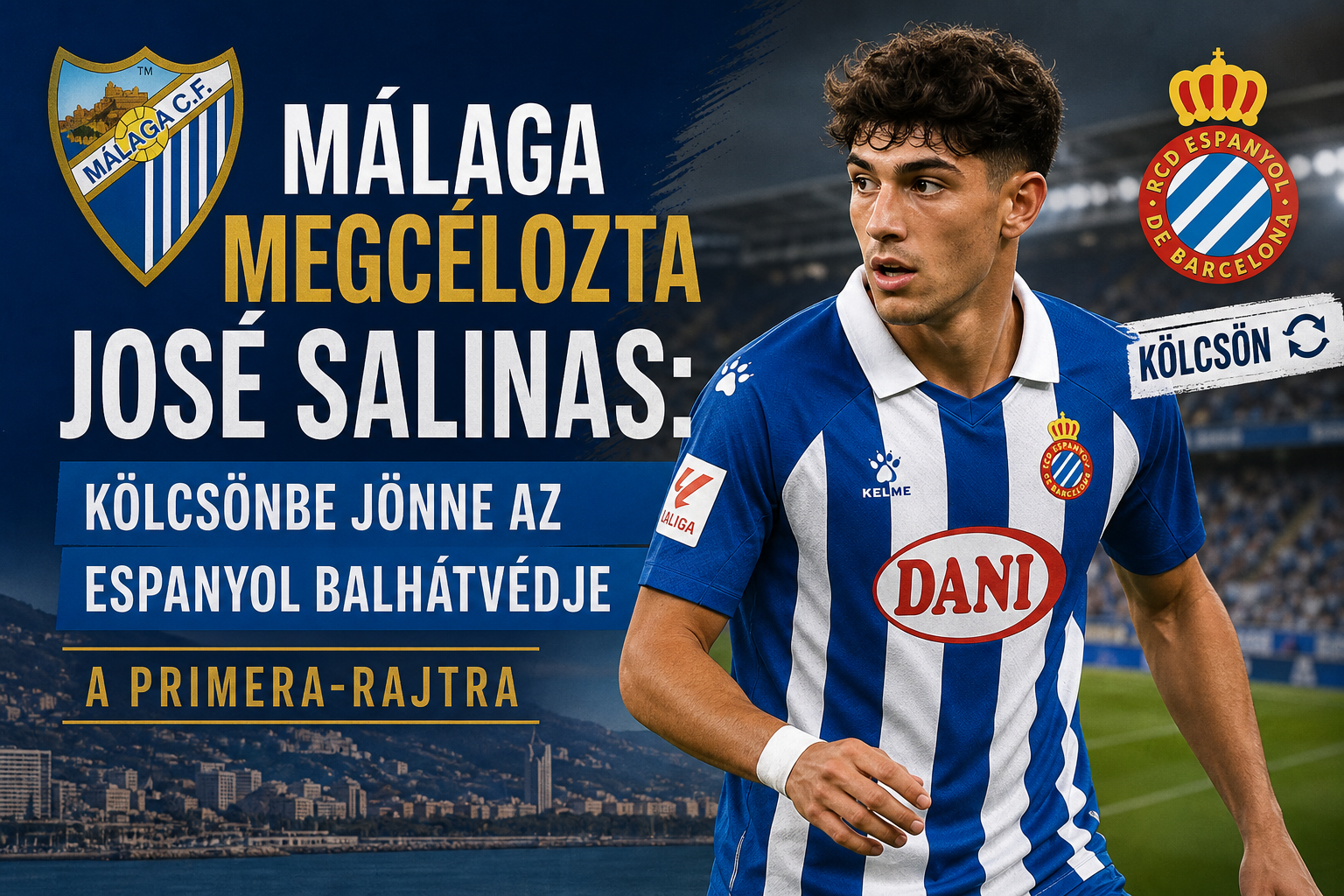 Málaga megcélozta José Salinast: kölcsönbe jönne az Espanyol balhátvédje a Primera-rajtra
