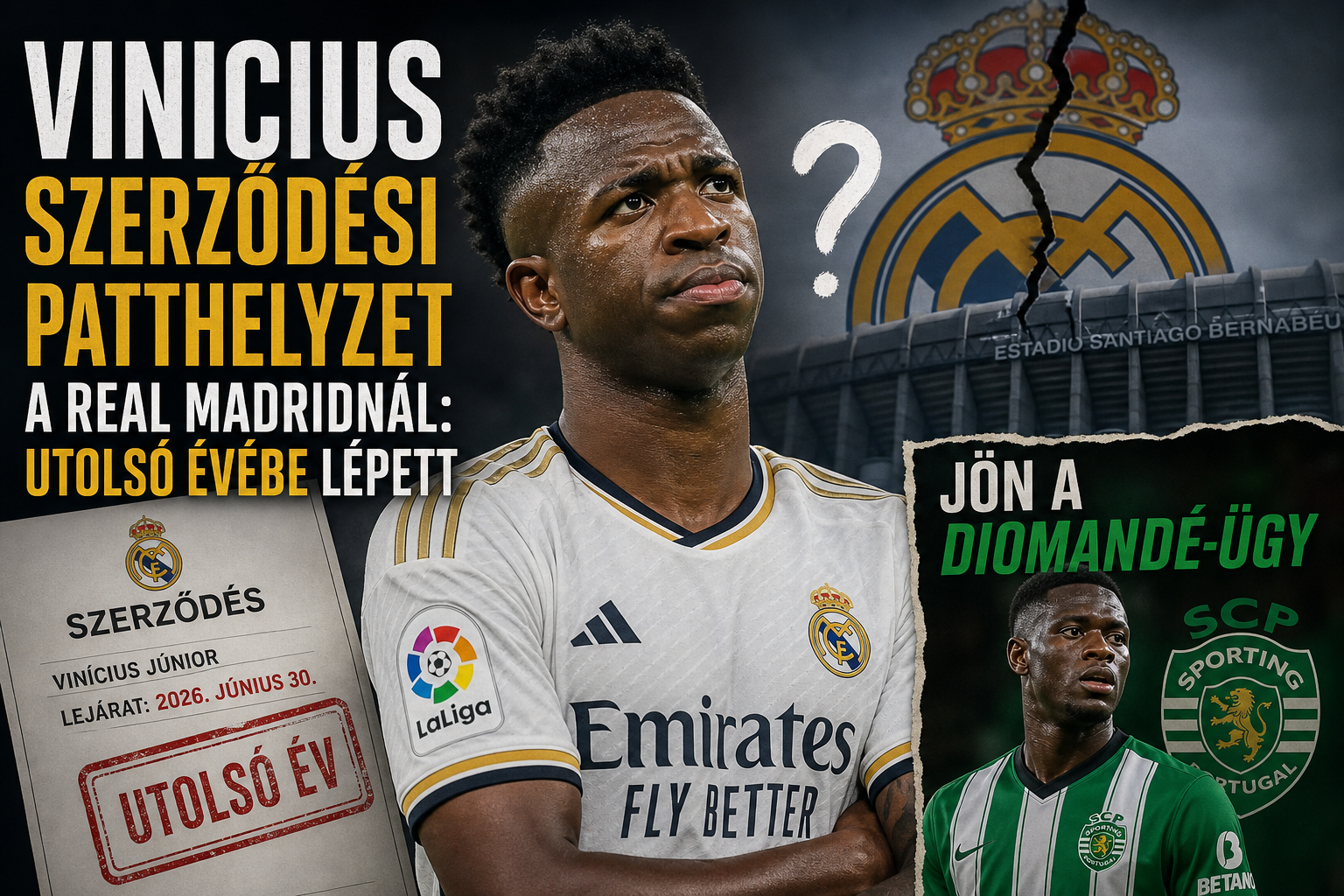 Vinicius az utolsó szerződéses évébe lépett – és megjelent a Diomandé-ügy a Real Madridnál