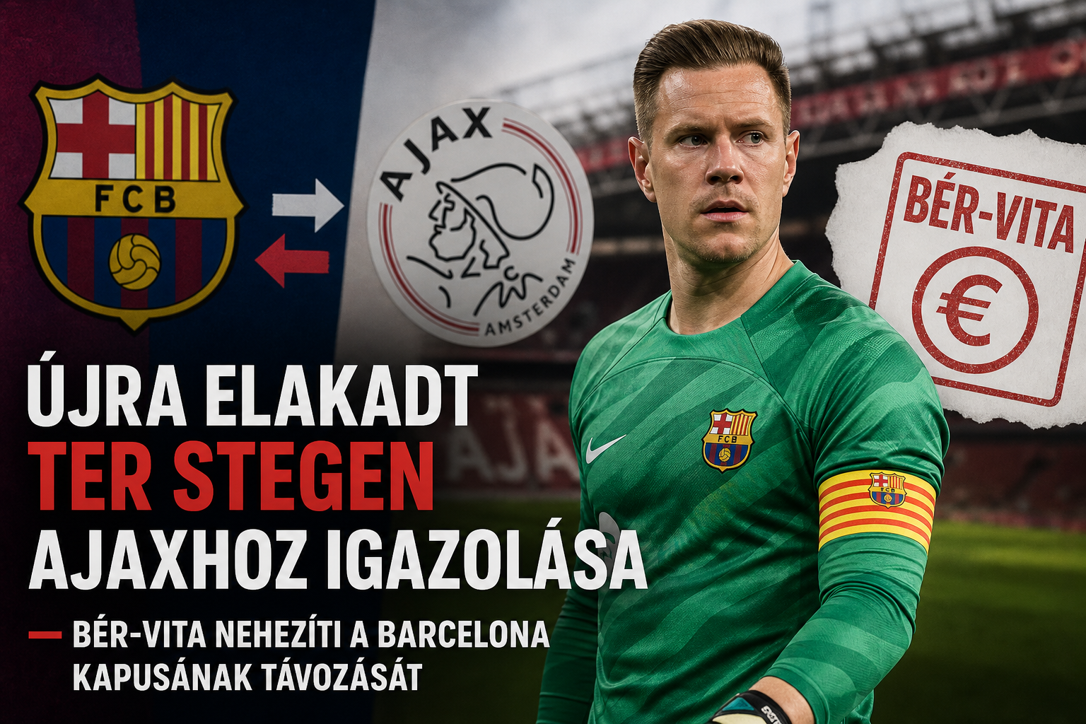 Újra elakadt Ter Stegen Ajaxhoz igazolása – bérvita nehezíti a Barcelona kapusának távozását