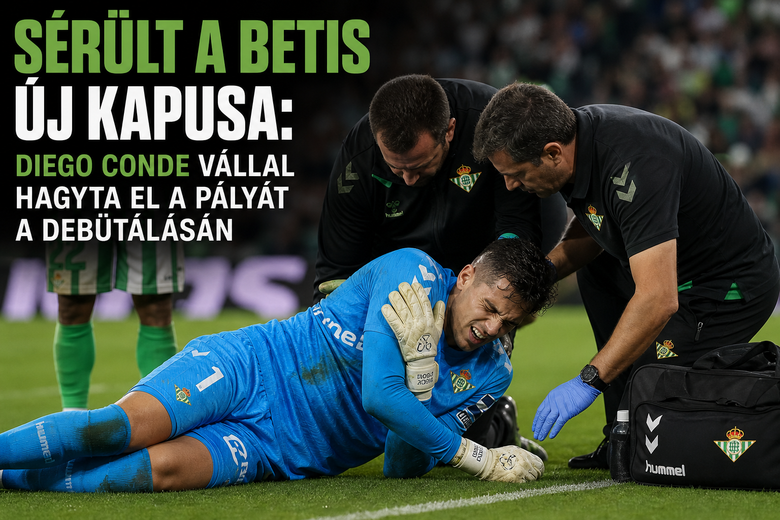 Sérült a Betis új kapusa: Diego Conde vállal a földön hagyta el a pályát a debütálásán