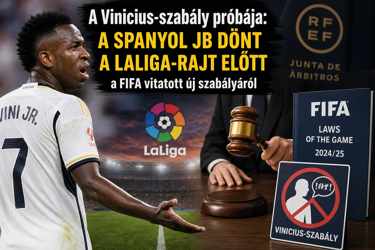 A Vinicius-szabály próbája: a spanyol JB dönt a LaLiga-rajt előtt a FIFA vitatott új szabályáról