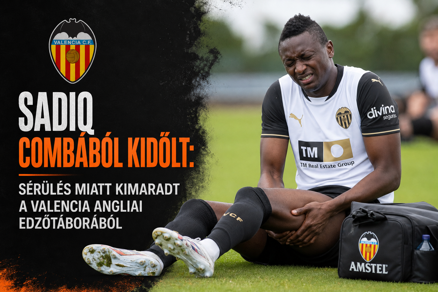 Sadiq combából kidőlt: sérülés miatt kimaradt a Valencia angliai edzőtáborából