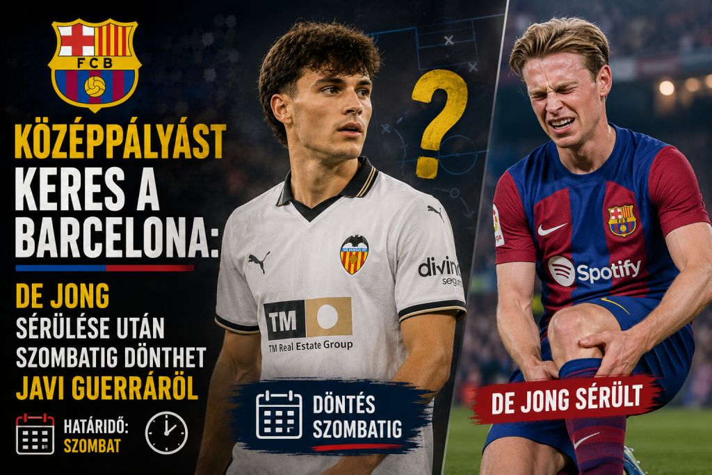 Középpályást keres a Barcelona: De Jong sérülése után szombatig dönthet Javi Guerráról