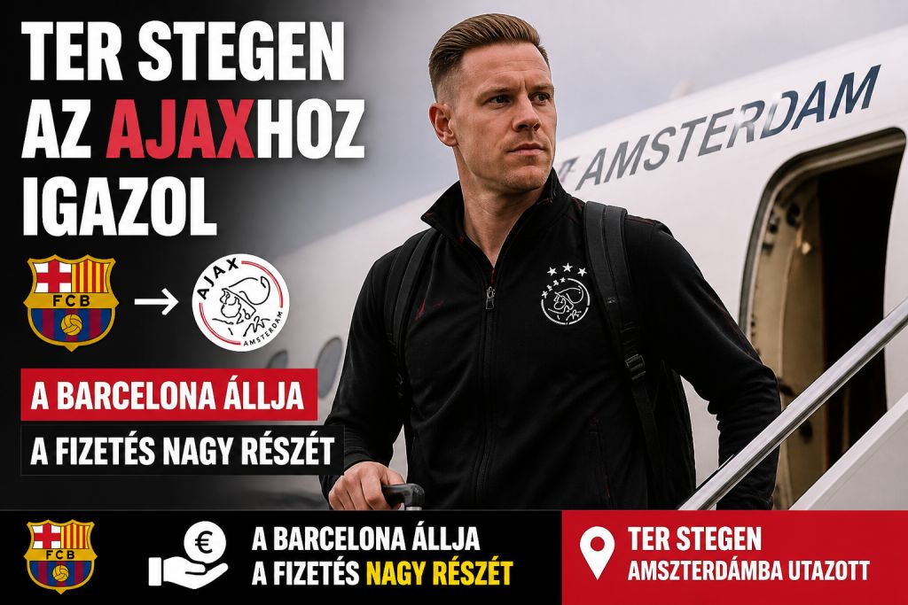 Ter Stegen az Ajaxhoz igazol: a Barcelona állja a fizetés nagy részét, a német kapus Amszterdamba utazott
