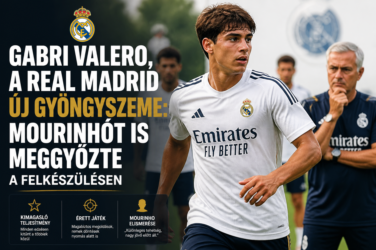 Gabri Valero, a Real Madrid új gyöngyszeme: Mourinhót is meggyőzte a felkészülésen