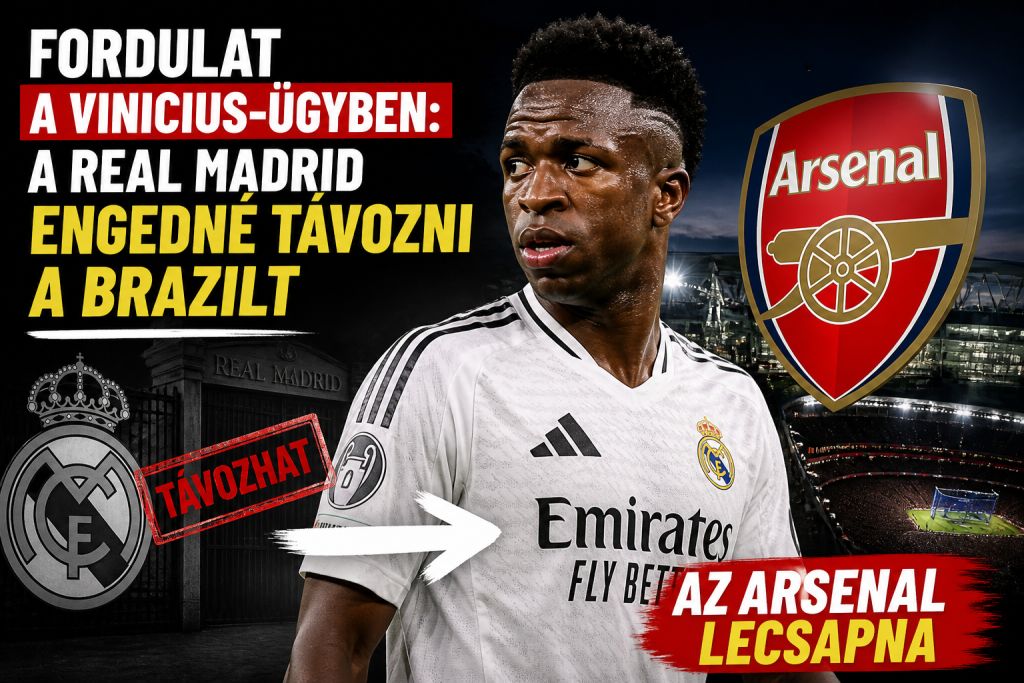Fordulat a Vinicius-ügyben: a Real Madrid engedné távozni a brazilt – az Arsenal lecsapna