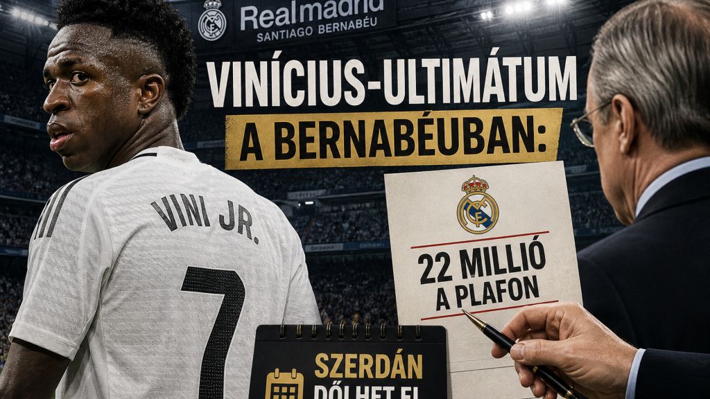 Vinícius-ultimátum a Bernabéuban: 22 millió a plafon, szerdán dőlhet el a brazil jövője