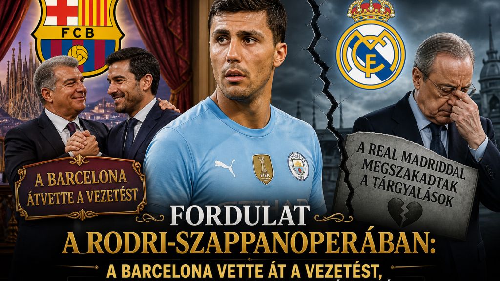 Fordulat a Rodri-szappanoperában: a Barcelona vette át a vezetést, a Real Madriddal megszakadtak a tárgyalások