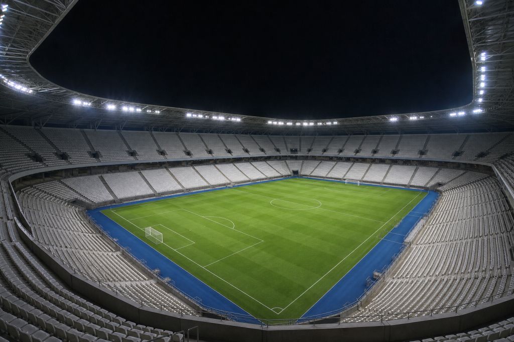 Spanyol stadion egy esti bajnoki után – illusztráció