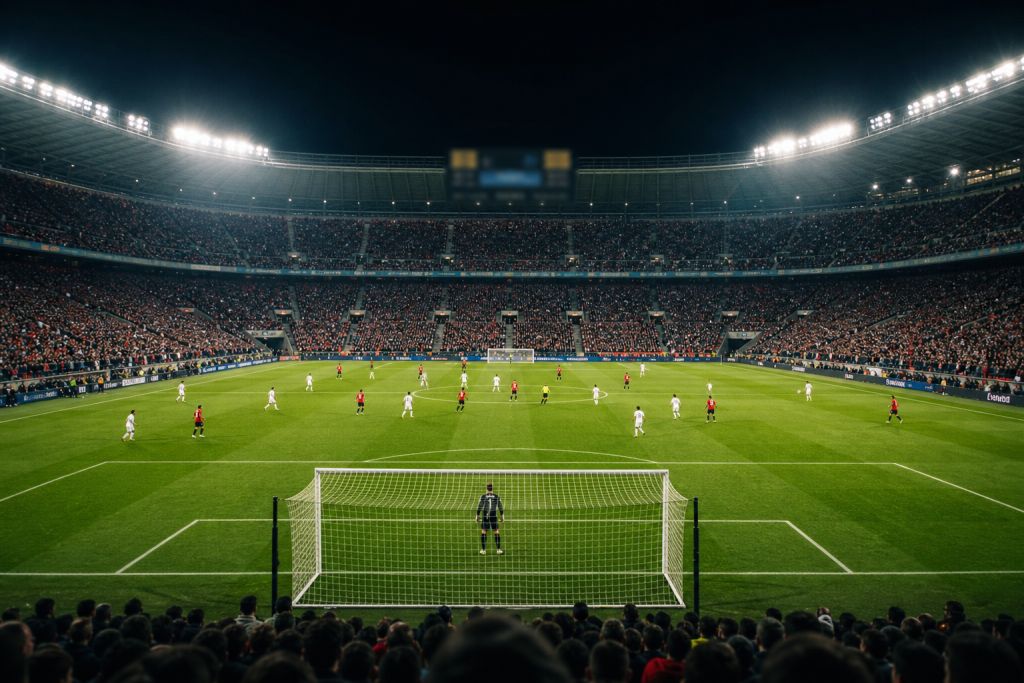 Spanyol stadion egy bajnoki mérkőzésen – illusztráció