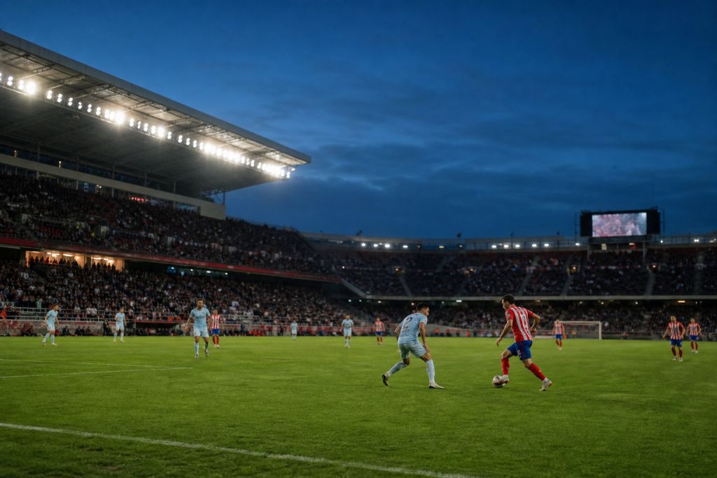 Spanyol stadion egy bajnoki mérkőzésen – illusztráció